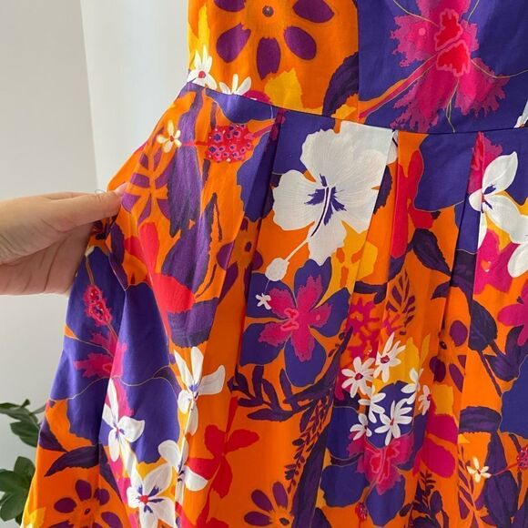 NWOT P.A.R.O.S.H Sleeveless A-Line Floral Dress, Size S - Picture 3 of 10